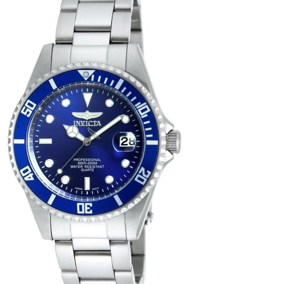 NWT! PRO DIVER BLUE SILVER TONE WATCH 38MM! - Picture 5 of 5